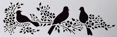 Set of Birds Ornament Border Sizes Reusable Stencil Shabby Chic Decor Craft 'B24'