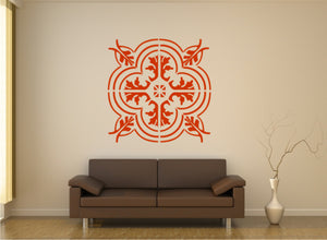 MOROCCAN TILE BIG PATTERN ROUND MEDALLION Big & Small Sizes Colour Wall Sticker Modern 'Marocco1'