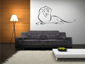 LION ARTISTIC SKETCH Big & Small Sizes Colour Wall Sticker Animal Romantic Style 'Animal79'