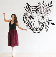 Tiger Face Flowers Reusable Stencil Sizes A5 A4 A3 & Larger Decor Strength Independence Immortality 'MG33'