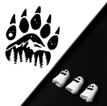 Bear Paw Night Mountains Reusable Stencil Sizes A5 A4 A3 & Larger Spirit Symbol Strength Maternity 'MG28'