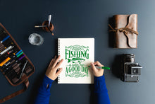 "Bad Day Fishing Is Better Than A Good Day At Work" QUOTE Sizes Reusable Stencil Modern 'Q85'