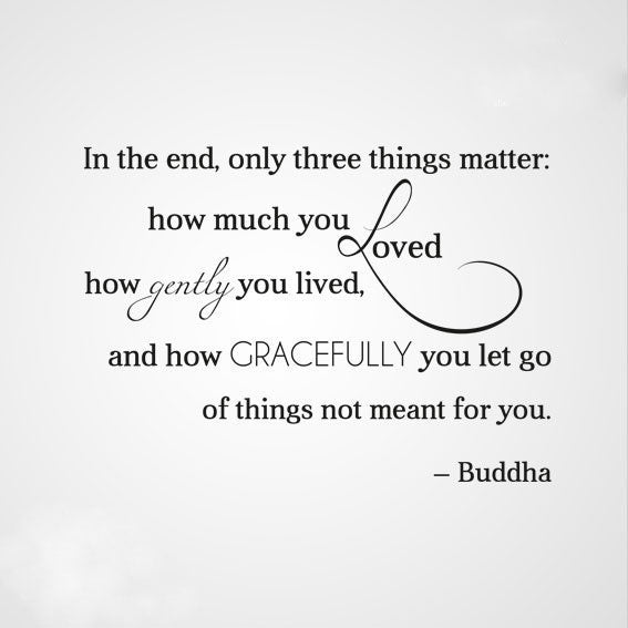 ,,ONLY THREE THINGS MATTER...'' BUDDHA QUOTE Sizes Reusable Stencil Modern Style 'Q20'