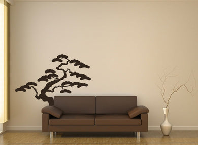 SHORT BONSAI TREE Big & Small Sizes Colour Wall Sticker Modern Floral Shabby Chic Style 'Tree7'