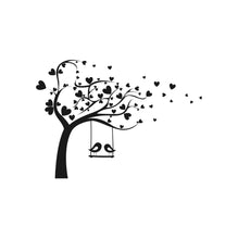 LOVE HEARTS TREE & BIRDS KIDS ROOM VALENTINE'S Big & Small Sizes Colour Wall Sticker Animal Happy 'Kids23'
