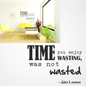 ,,TIME...'' JOHN LENNON QUOTE Big & Small Sizes Colour Wall Sticker Modern Style 'Q501'