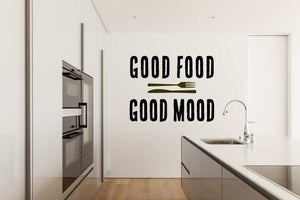 GOOD FOOD = GOOD MOOD QUOTE Sizes Reusable Stencil Modern Style 'Q21'