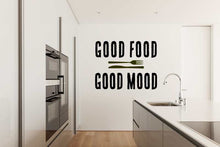 GOOD FOOD = GOOD MOOD QUOTE Big & Small Sizes Colour Wall Sticker Modern Style 'Q21'
