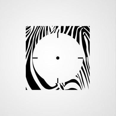 Zebra Clock Reusable Stencil Sizes Shabby Chic Romantic Art Decor Vintage Animal/ Clock4