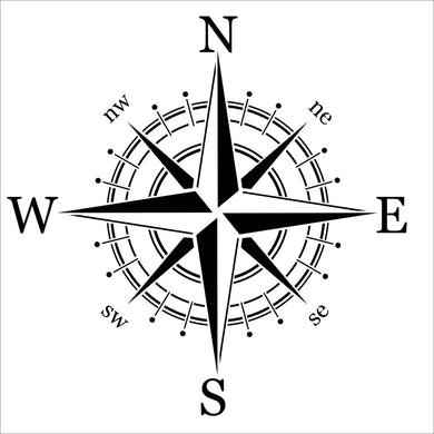 WIND ROSE, TRAVEL COMPASS Small & Big Sizes Wall Sticker Travelling Modern Style 'Compass2'