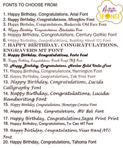 Happy Owl Personalised Stencil Child Kids Name Boy Girl Birthday Occasional Card Celebration Bespoke 'U16'