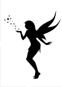 Magic Fairy Stars Kiss KIDS ROOM Big & Small Sizes Colour Wall Sticker 'Kids14'