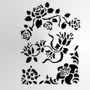 SET Of FLOWER BORDERS CORNER Big & Small Sizes Colour Wall Sticker Shabby Chic 'Deco7'