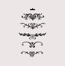 SET OF BAROQUE ORNAMENTS Sizes Reusable Stencil Shabby Chic Romantic Style 'B10'