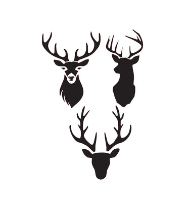 Deer Head Reusable Stencil Various Sizes Animal Winter Woods / Snow30