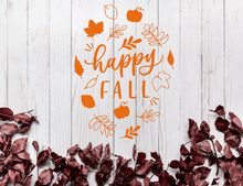 Happy Fall Big & Small Sizes Colour Wall Sticker Floral Shabby Chic Style Autumn Falling Leaves 'Wild8'