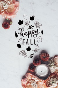 Happy Fall Big & Small Sizes Colour Wall Sticker Floral Shabby Chic Style Autumn Falling Leaves 'Wild8'