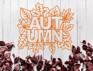 Autumn Leaves Reusable Stencil A3 A4 A5 & Bigger Sizes Shabby Chic Nature Mylar / Wild7