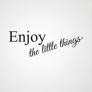 ,,ENJOY THE LITTLE THINGS'' QUOTE Big & Small Sizes Colour Wall Sticker Modern Style 'Q39'