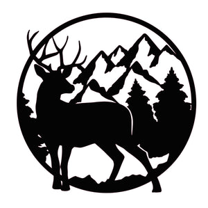 Reindeer In The Mountain Sizes Reusable Stencil Modern Travelling Climbing 'MT6'