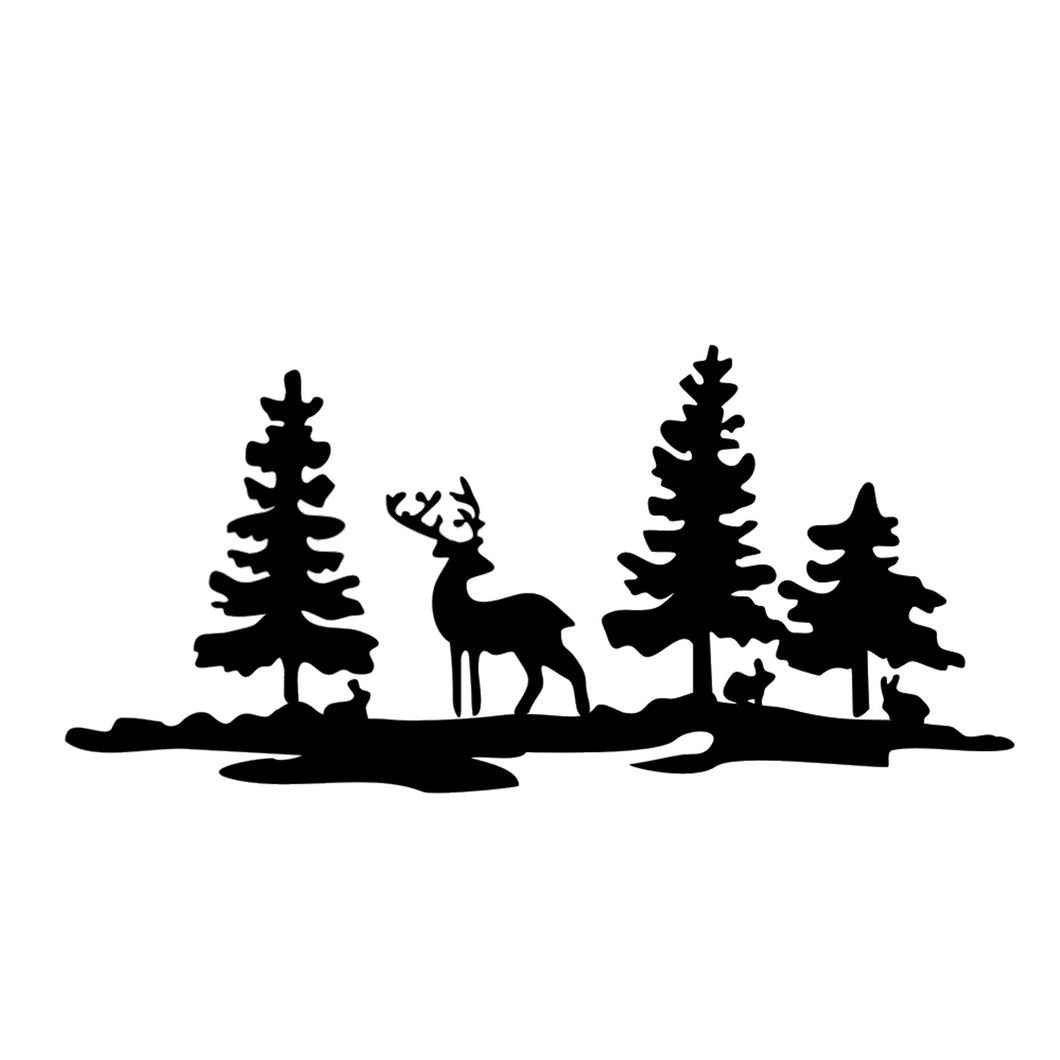 Christmas Deer Decoration Winter Trees Forest Winter Cards Decoration Reusable Stencil Various Sizes / SNOW23