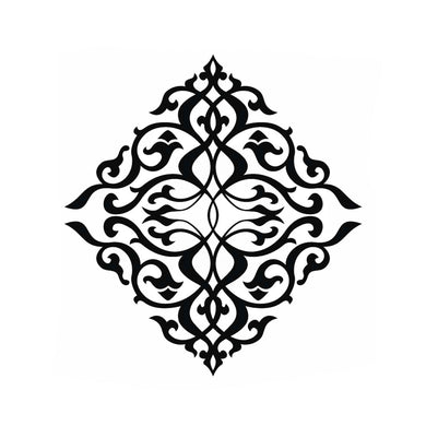 BAROQUE ORNAMENT TILE Sizes Reusable Stencil Mandala Shabby Chic Romantic Style 'B3'
