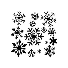 Set of Christmas Snow Flakes Winter Cards Decoration Reusable Stencil Various Sizes / SNOW15