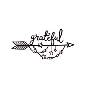 Grateful Arrow Happy Thanksgiving Reusable Stencil A5 A4 A3 Love Wedding Mother's Day 'Snow46'