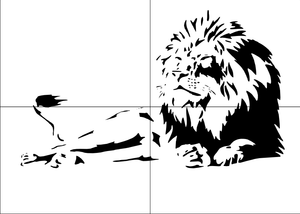 LION KING Sizes Reusable Stencil Animal Romantic Modern Kids Style 'Animal132'