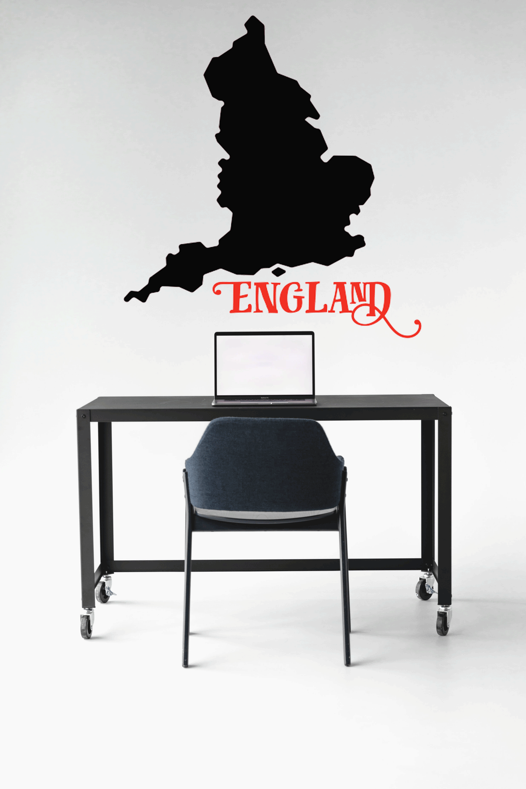 Map Of England  Big & Small Sizes Colour Wall Sticker Travel Oriental Modern Style World 'P23'