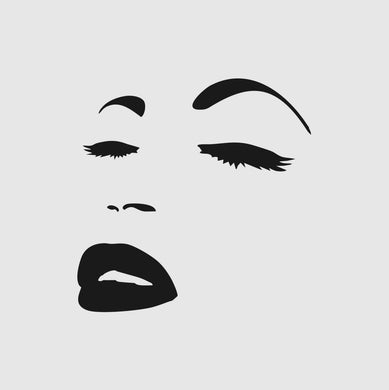 WOMEN FACE SKETCH Big & Small Sizes Colour Wall Sticker Modern Romantic Style 'J42'