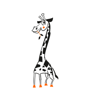 HAPPY GIRAFFE KIDS ROOM Sizes Reusable Stencil Animal Modern Style 'Giraffe'
