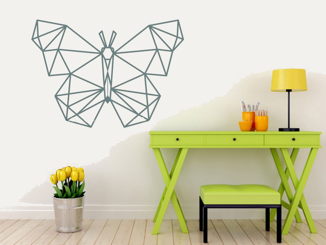 GEOMETRIC BUTTERFLY Big & Small Sizes Colour Wall Sticker Animal Modern Contemporary Style 'GEO5'