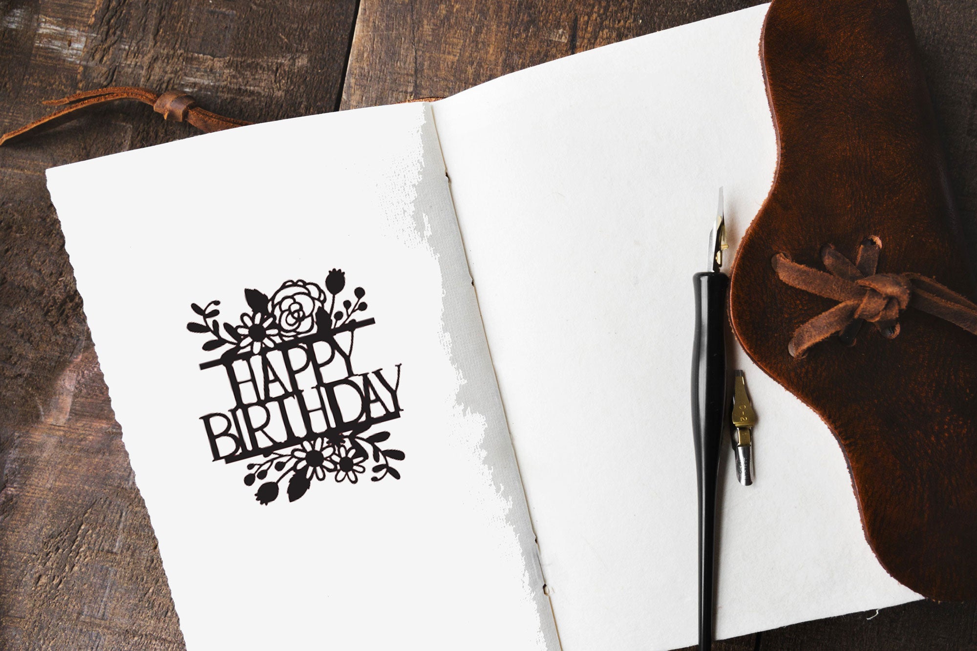 Happy Birthday! A5 Stencil Reusable PP Sheet for Arts & Crafts, DIY