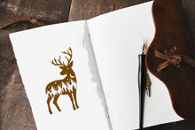 Night Reindeer Mountain Sizes Reusable Stencil Modern Travelling Climbing 'MT5'