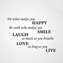 ,,DO WHAT MAKES YOU HAPPY...'' QUOTE Sizes Reusable Stencil Modern Style 'Q43'