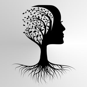 Tree of Life Reusable Stencil Sizes Human Head Face Modern Art 'Treeoflife5'