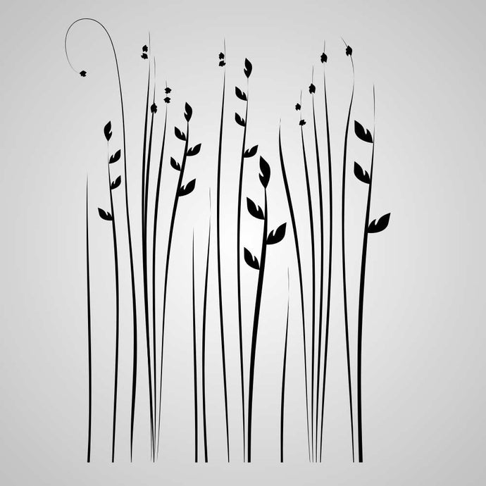 THICKET BRUSHWOOD GRASS Sizes Reusable Stencil Shabby Chic Romantic Style 'Flora39'
