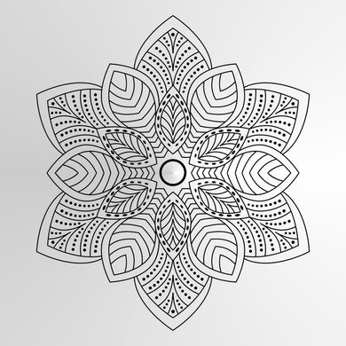 Mandala Leaves Medallion Big & Small Sizes Colour Wall Sticker Oriental Modern / M9