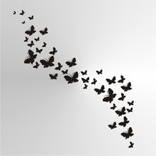 WAVE OF BUTTERFLIES Big & Small Sizes Colour Wall Sticker Shabby Chic Romantic Style 'Bird107'