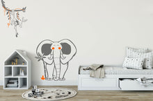 HAPPY ELEPHANT & PALM KIDS ROOM Big & Small Sizes Colour Wall Sticker Animal Modern 'Elephant'