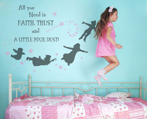 MAGIC WAND FAIRY QUOTE KIDS ROOM Various Sizes Reusable Stencil Wall Decor Kids Room'Kids13'