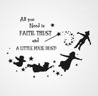 MAGIC WAND FAIRY QUOTE KIDS ROOM Various Sizes Reusable Stencil Wall Decor Kids Room'Kids13'