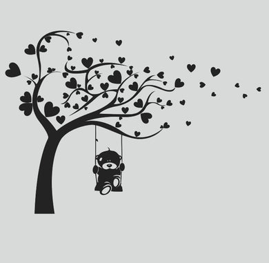 LOVE HEARTS TREE & TEDDY Love VALENTINE'S Sizes Reusable Stencil Animal Happy Funny / Kids153