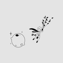 THE LITTLE PRINCE MOON KIDS ROOM Sizes Reusable Stencil Animal Modern Style 'Kids108'