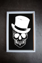 Skull With A Hat Reusable Stencil Sizes A5 A4 A3 Decor Spiritual Death Mortality Halloween 'MG40'