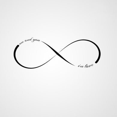 INFINITY SIGN LOVE QUOTE Sizes Reusable Stencil Modern Valentine's Romantic Style 'Q10'