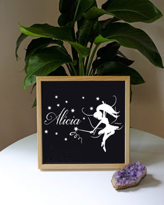 Fairy Dust Personalised Stencil Child Kids Name Boy Girl Birthday Occasional Card Celebration Bespoke 'U12'