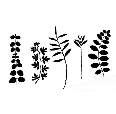 BOTANICAL WILD Leaves Grass Reusable Stencil A3 A4 A5 & Bigger Sizes Shabby Chic Nature Mylar / Wild9