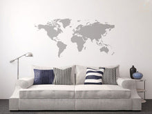 WORLD MAP Big & Small Sizes Colour Wall Sticker Travel Oriental Modern Style 'P16'